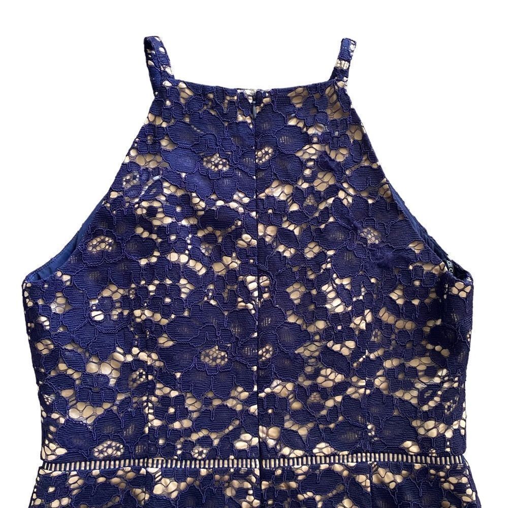 Vince Camuto | Allover Lace Halter Midi Dress, Size 12 - Picture 6 of 13
